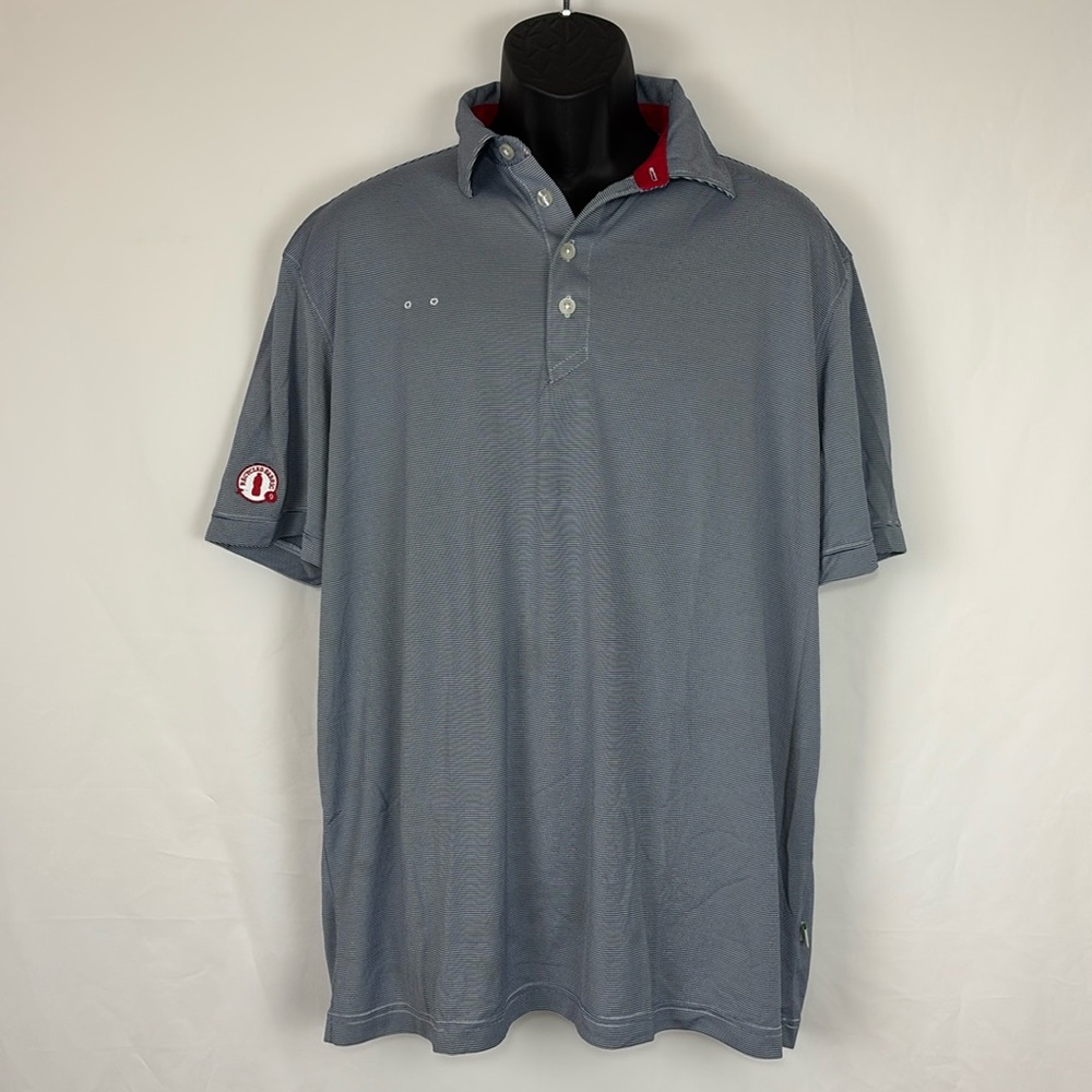 Oobe Chick-Fil-A Uniform MENS XL Polo Shirt Recycled Fabric Striped Team Shirt